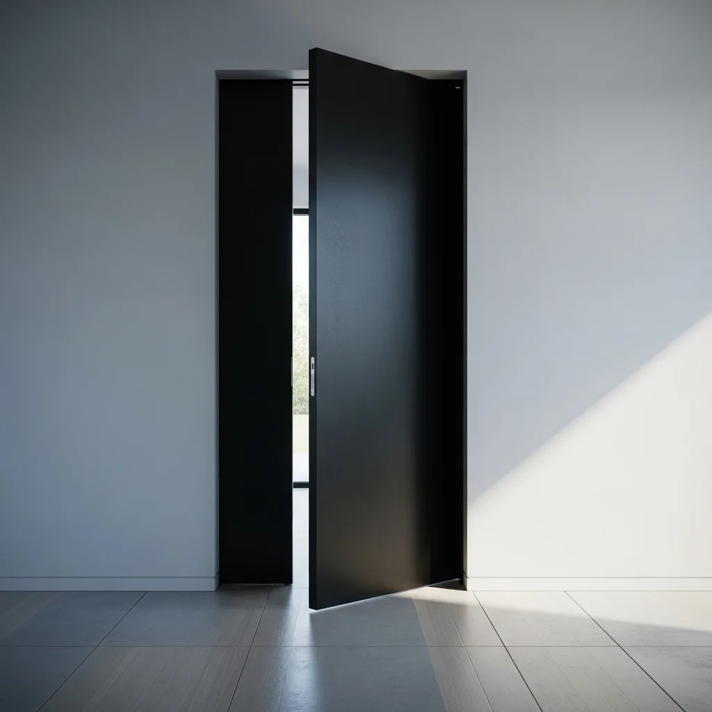 Porta acabada preta — imagem da linha Brasil Portas